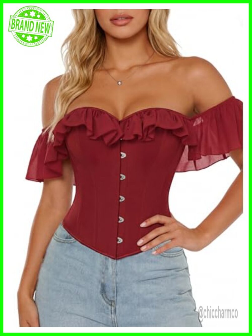 Renaissance Corset Top Womens Boned Bustier Steel Bone Sweetheart